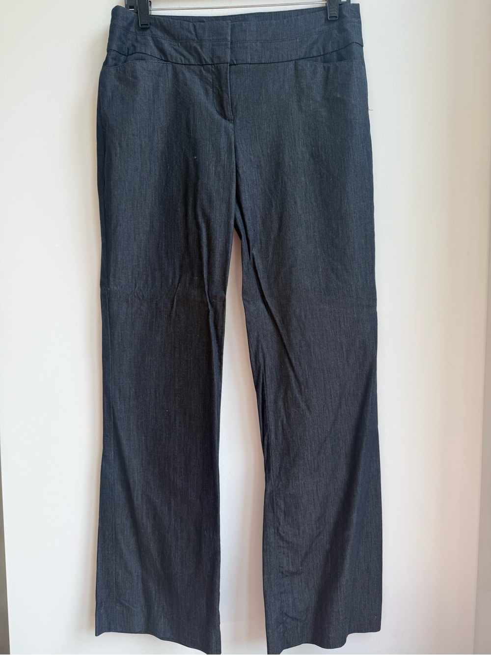 LOFT Black Straight-Leg Pull-On Pants